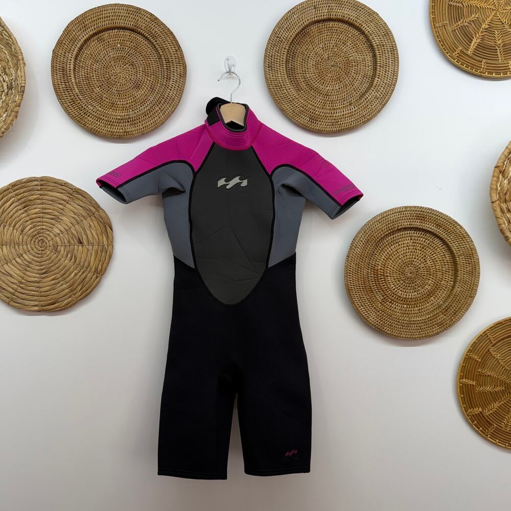 Billabong Pink Shorty Spring Suit Wetsuit 4